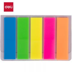 得力（deli） 9063 彩色归类标签 分类索引纸 44mm*12mm 5色100张