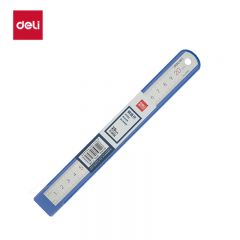 得力（deli） 20cm不锈钢直尺 测量绘图刻度尺子 带公式换算表 办公用品 8462