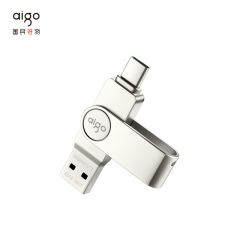 爱国者（aigo） U356 64GB Type-C USB3.2手机U盘高速版金属双接口银色