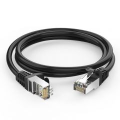 秋叶原  QJ7101BK七类纯铜网线 Cat7类双屏蔽8芯双绞线 工程万兆网络连接线 宽带电脑游戏监控网络跳线 15米