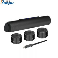 润普（Runpu ） RP-N66W视频会议全向麦克风(5.8G无线分布式一拖三全向麦)大型会议室扬声器/会议麦克风