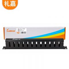 礼嘉（LIJIA） LJ-1912L 加厚网络理线架工程级12口24口网线/电话线理线器12档24档1U金属机柜线缆整理架