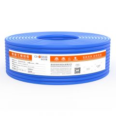 秋叶原  QS2605BT100S六类网线双屏蔽 抗干扰降衰减千兆纯铜 POE供电工程家装安全传输网线 蓝 100米