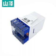 山泽（SAMZHE） WAN-518 超五类网络信息模块工程级镀金版180度 蓝色