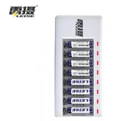 雷摄（LEISE）   728多槽位智能快速独立充电套装(配8节7号1150毫安充电电池+8槽充电器)玩具/鼠标键盘