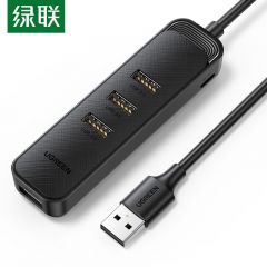 绿联（UGREEN） 20487USB转4口USB3.0分线器带供电接口 笔记本主机等设备接口拓展分线器 CM456 1米