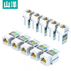 山泽（SAMZHE） MKC-610六类网络模块 CAT6千兆免打网口插座连接头10个装