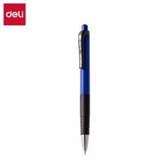 得力(deli)  6505 0.7mm 子弹头按动笔原子笔 办公用品 蓝色