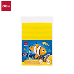 得力（deli） 83613 A4彩色瓦楞纸混色 儿童学生彩色手工折纸 幼儿园叠纸diy材料 家庭亲子手工作业材料