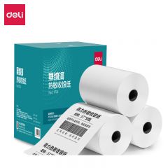 得力 11726塞纳河热敏收银纸57*50型 混 100卷/箱 美团外卖小票纸 酒店超市餐饮收银机打印纸