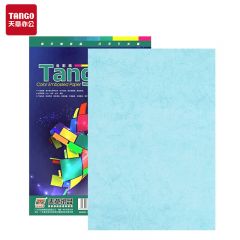 天章（TANGO） P6291平面皮纹纸A4浅蓝色150克100张包装封面纸 云彩纸 封皮纸 彩色卡纸 标书封面装订硬厚手工卡纸