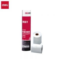 得力(deli) 高档莱茵河热敏收银纸 57*40mm美团外卖po超市小票纸 4卷收银机打印纸