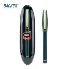 宝克（BAOKE） PC5038 中性笔0.5mm大容量签字笔子弹头水笔 松苔绿 书写黑色 单支装