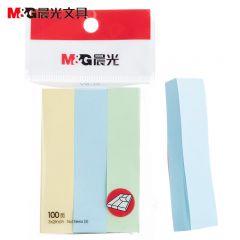 晨光(M&G) 文具300张3色便利贴小条 粘性标签贴姓名贴三分条 76*17mm记事留言贴优事贴便签本子 3条装YS-12