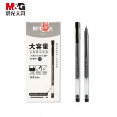 晨光（M&G） AGPY5501 大容量中性笔 0.5mm黑色巨能写办公签字笔 拔盖全针管一体芯笔水笔