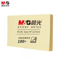 晨光 M＆G 优事贴自粘便条纸 YS-05 3×5 76×127mm (黄色) 100页/本 20本/盒