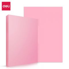 得力（deli） 7757 A4-80g彩色复印纸 浅红 儿童手工折纸剪纸彩纸 非硬卡纸