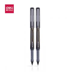 得力（DELI）直液式走珠笔0.5mm全针管(黑)(1支 )S851