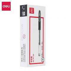 得力（deli） S84  0.38mm中性笔签字笔水笔财务专用笔全针管 12支/盒