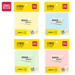 得力（deli）21583全面记事贴76*76mm(混)(袋)适用于办公用品