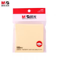晨光（M&G） YS-03 100页优事贴自粘性标签贴纸便利贴百事便签贴留言便签纸告示贴备忘N次贴黄色76*76mm