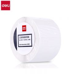 得力（deli）1872莱茵河长效三防热敏标签纸60*40mm-800枚(白)(1卷/筒)