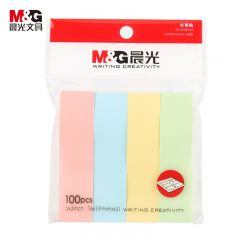 晨光（M&G） 标签贴纸办公学生便利贴少女卡通手账贴纸彩色横线自沾便条纸小清新记事贴纸标签纸 YS-13