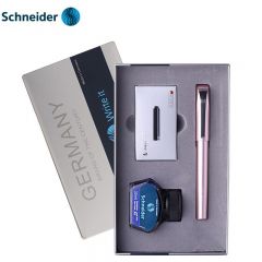 施耐德（schneider） 克里普斯钢笔学生练字用EF尖成人书写办公礼盒套装 珠光粉墨水套装 EF尖