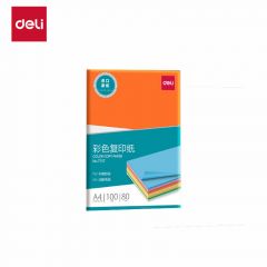 得力（deli）7757 A4 80g橙色复印纸 100张/包  儿童手工折纸剪纸彩纸 非硬卡纸
