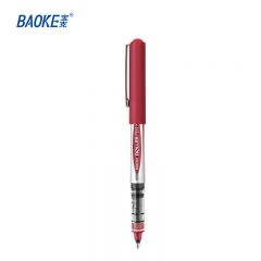 宝克（BAOKE） BK110红色直液式走珠笔0.5mm 12支/盒子弹头学生考试中性笔签字笔水笔