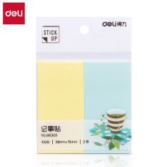 得力（deli） 66305  200张2色分条便利贴便签纸76*38mm记事贴/自粘性留言本