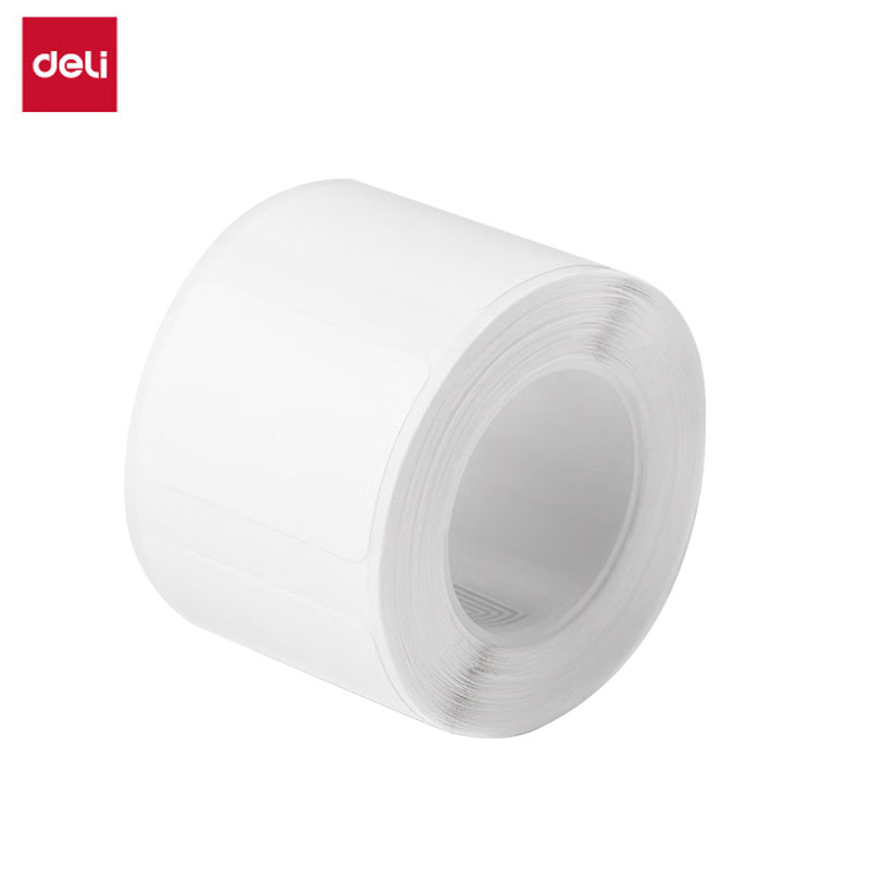 得力（deli） QH52热敏标签打印纸白色不干胶家用收纳整理开关贴便签手账姓名贴