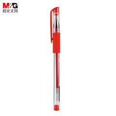 晨光（MG） Q7中性笔0.5mm红色圆珠水性笔碳素签字笔