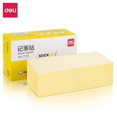 得力（deli） 7734 记事贴便利贴标签纸便签纸强黏性可反复粘撕 76*101mm