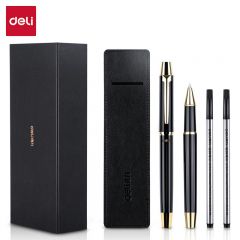 得力 卓然系列金属宝珠笔套装 0.5mm 附2支替芯 S158