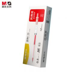 晨光（M&G） AGPK3558中性笔0.5mm红色实用派按动 12支/盒ST头高颜值秒干签字笔 实用派学生考试刷题水笔