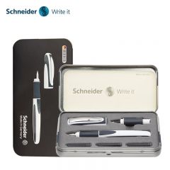 施耐德（Schneider） RAY锐钢笔双笔头套装钢笔+走珠笔两用签字笔深灰色