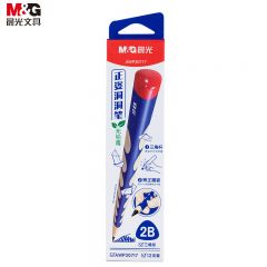 晨光（M&G） AWP30717 2B正姿洞洞笔三角木杆铅笔 小学生练字铅笔 儿童正姿矫姿 三角木杆铅笔 沾顶易抓握