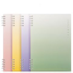 纽赛 PP封面不硌手螺旋本B5/60张 加粗双螺旋线圈本 颜色随机NS373
