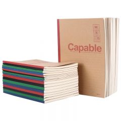 晨光 capable记事本简约加厚练习本用商务办公无线装订本作APYJS550牛皮纸封面A5(60页/本)