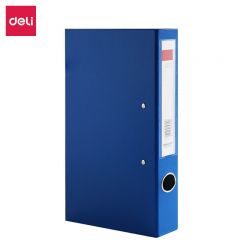 得力（deli） 纸板文件夹 5454 蓝办公用品 文件夹双夹收纳