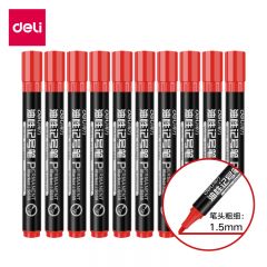 得力(deli) 红色油性粗头记号笔物流大头笔 签名笔马克笔办公用品S550