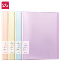 得力（deli） PQ603-30  A4/30页资料册觅光系列时尚文件夹学生试卷资料文件收纳册 颜色随机