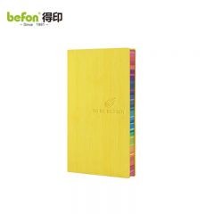 得印（befon）  A5彩虹边笔记本子活力软皮面本日程计划本软抄本学生用品日记本记事本文具黄色4402
