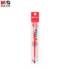 晨光（M&G） MG6128最优中性笔芯替芯红色0.7mm水性签字笔办公商务学生用考试专用刷题碳素笔笔芯