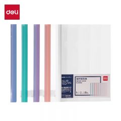 得力(deli) 5只A4彩色三角拉杆夹/抽杆夹/报告夹/文件夹 25mm大背宽简历资料夹 63104