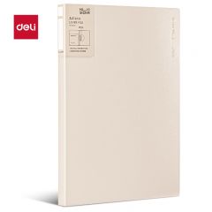 得力（deli） NS181 纽赛文件夹会议夹单强力夹加厚耐用资料报告商务档案试卷夹板收纳时尚简约办公用品 白