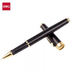 得力（deli） 宝珠笔/签字笔 金属质感 礼盒装 商务礼品 S86理智永恒黑