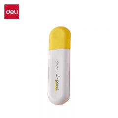 得力（deli） S600PRO抗晕染扁杆荧光笔缤纷色系柠檬黄支不易晕染考试复习划重点标记学生记号笔手账绘画