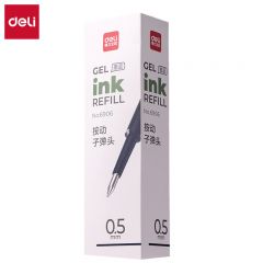 得力（deli） 6906文具子弹头按动中性笔替芯单支墨蓝色办公签字笔水笔替芯